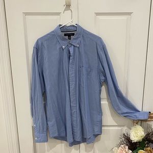 Tommy hilfiger light blue shirt - large - men’s